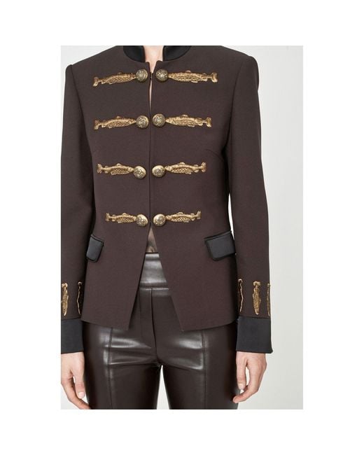 The Extreme Collection Black Military Tailored Blazer With Embroidery