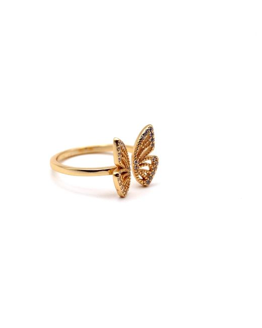VicStoneNYC Fine Jewelry Metallic Lovely Butterfly Diamond Ring