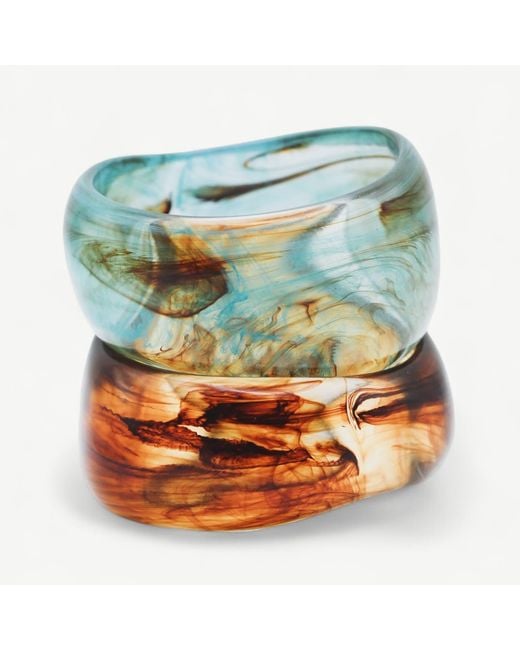 Miss Cecilia Orange Amber Drift Bangle