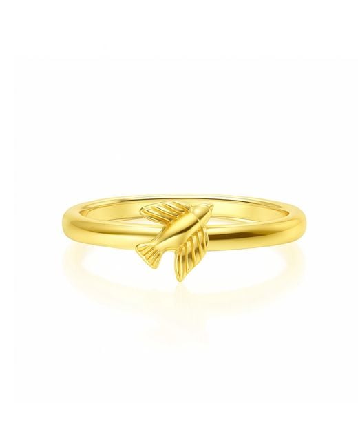 Unaloe Yellow Adjustable Ring Dove Design