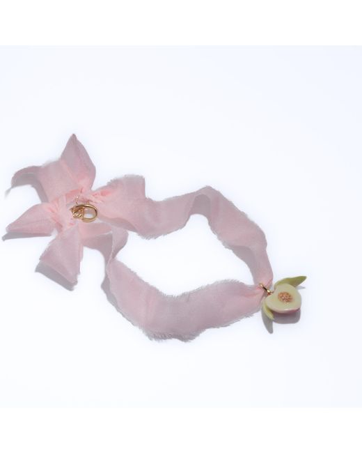 H2 Studio Purple Peach It Double Sided Silk Necklace
