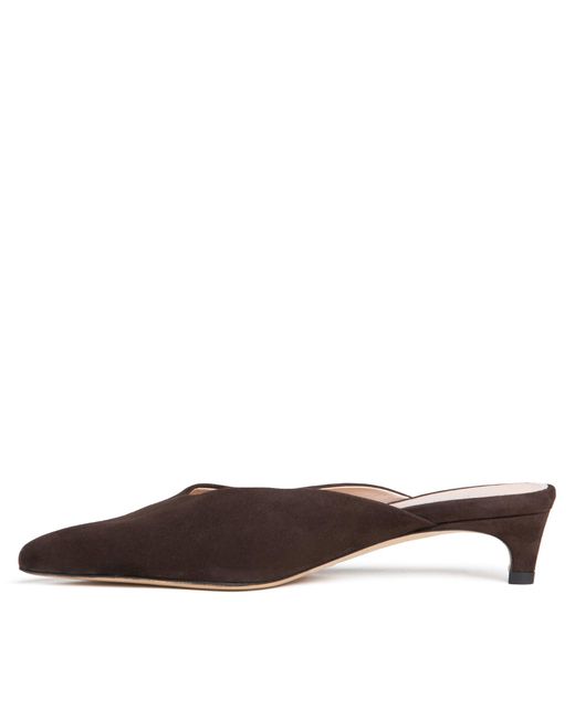 Beautiisoles by Robyn Shreiber Made in Italy Brown Gal Suede Mule Comfortable Dressy & Elegant For Work & Evening