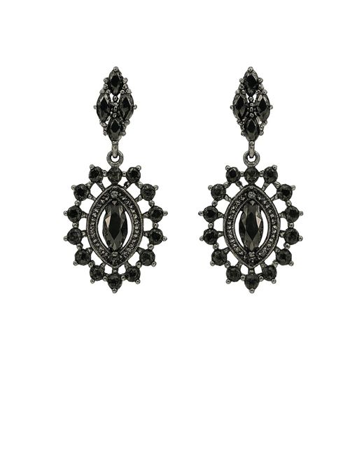 Maison De Gala Black Midnight Marquise Halo Earrings