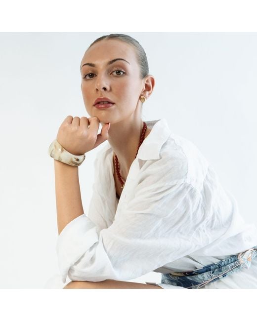 Miss Cecilia Natural Neutrals Molten Marble Bangle