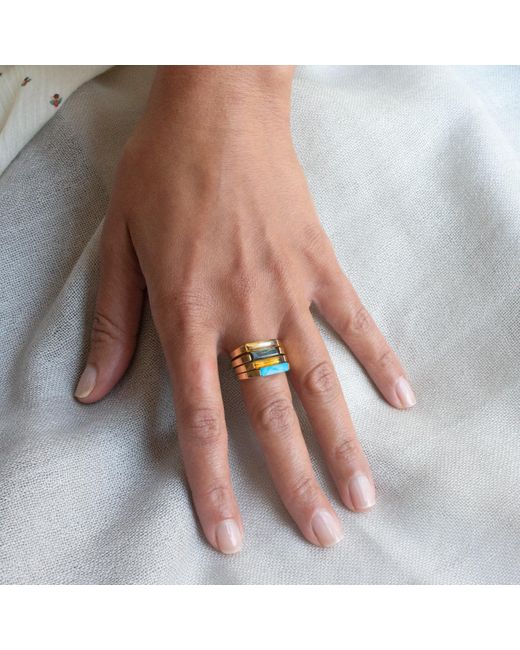 Preeti Sandhu Metallic 14K Plated Slim Stacking Ring