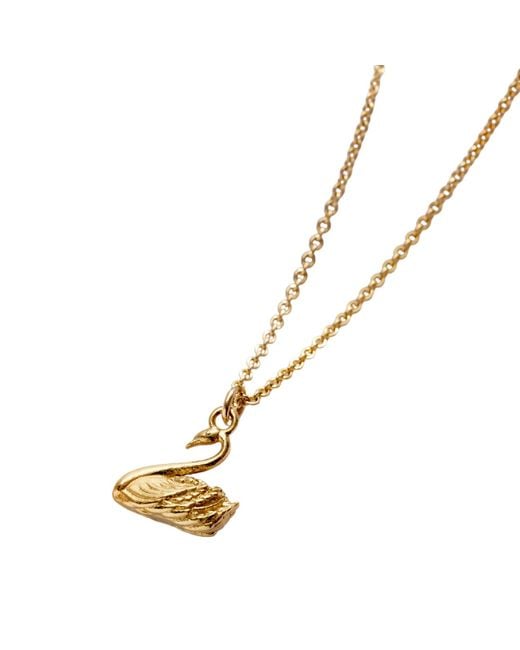 Posh Totty Designs Metallic Plated Soulmate Swan Charm Necklace