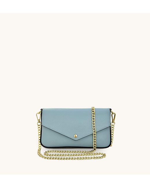 Apatchy London Blue The Munro Sky Leather Shoulder Bag