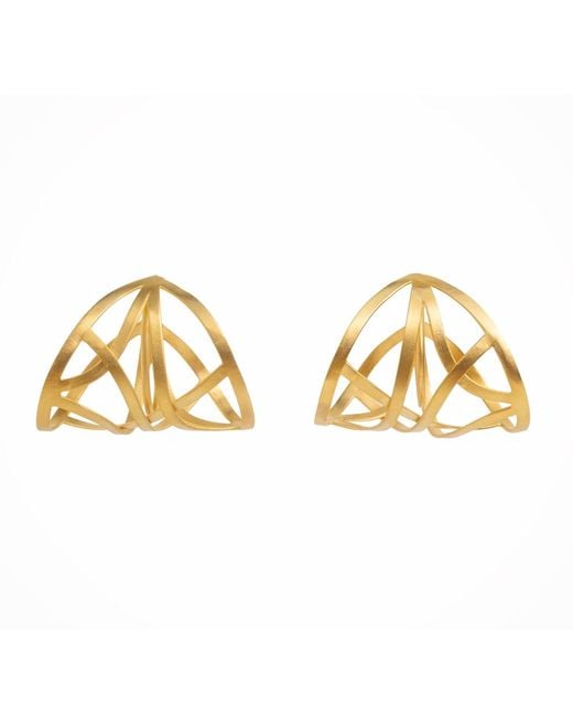 Meraki by Rashmi Bajaj Metallic Fine Line Plated Hoop Earrings