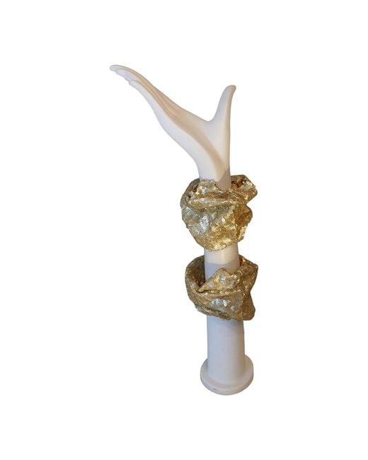 Romer Millinery Natural Morphy Moldable Wrist Cuff Sequin Set Of Two