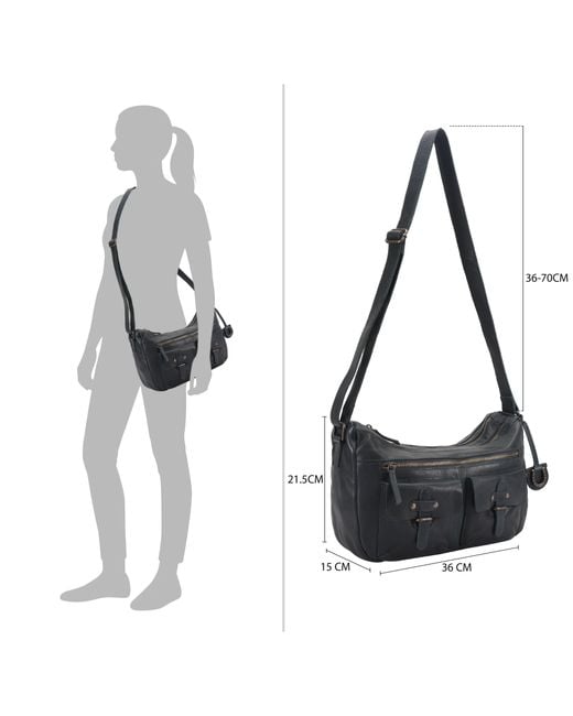 Lloyd Baker Black Loulia Leather Crossbody Bag