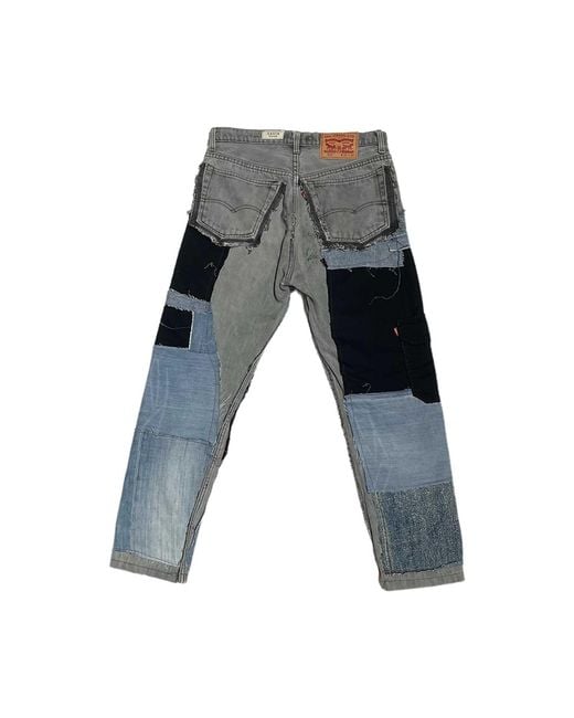 Zasta Studio Gray Shred Couture Denim B Deconstructive Denim Jeans
