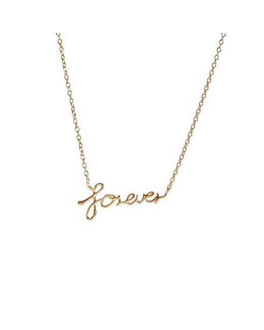 Onewildone Metallic Forever Wild Script Necklace