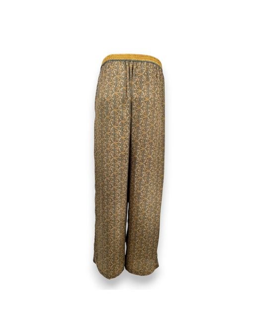Monzlapur New York Green Paisley Motif Pant With Stripe