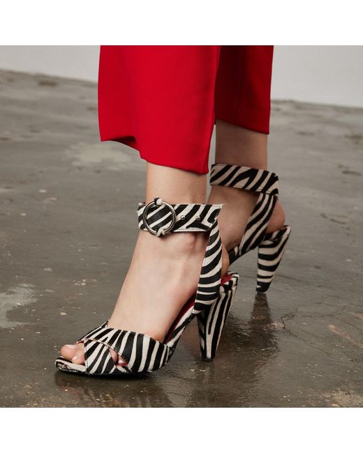 Rosamund Muir London Metallic Montana & Zebra Print Calf Hair Heels