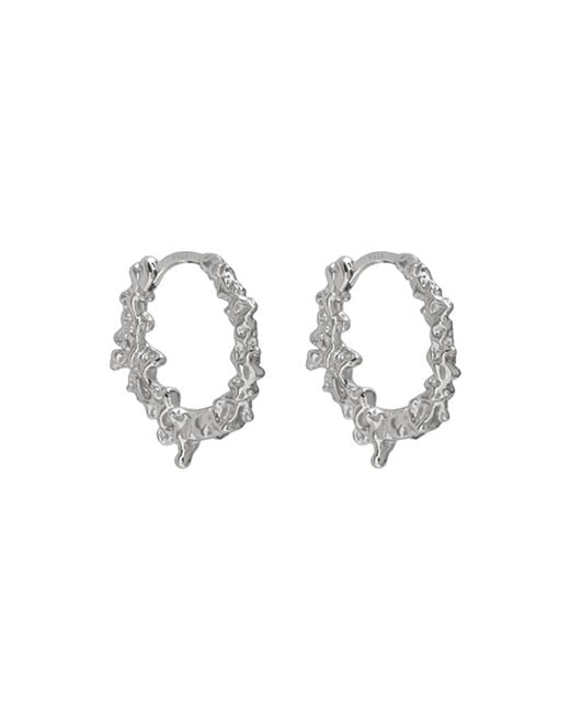 Janus Edinburgh Metallic Foyers Organic Drop Huggie Earrings
