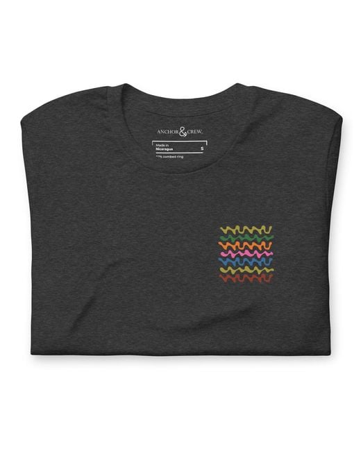 Anchor and Crew Black Heather Out Of Office Passenger Organic Cotton T-Shirt for men