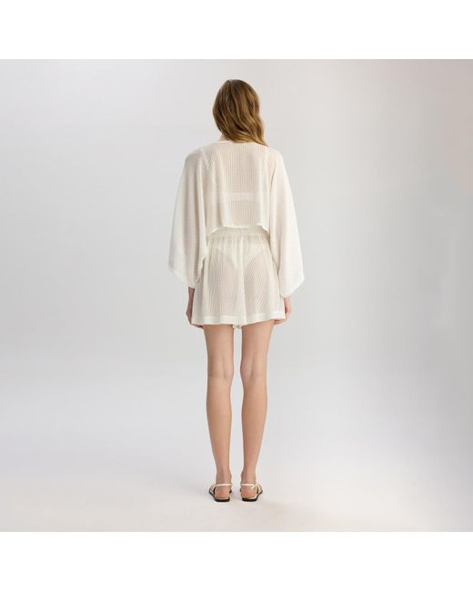 Lilamie White Carmen Top