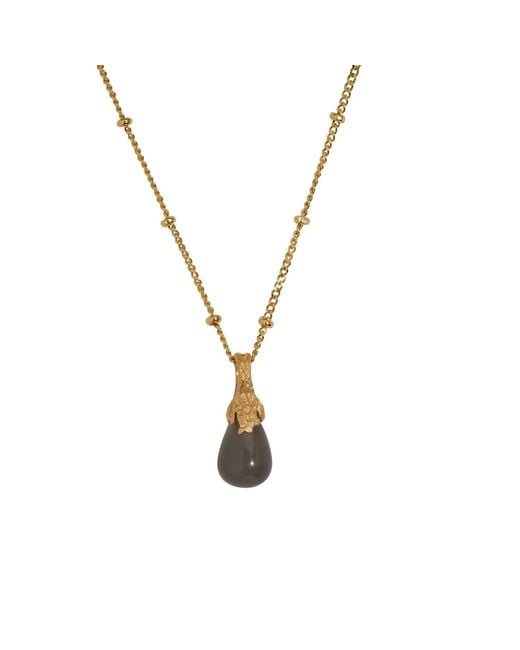 Claire Hill Designs Metallic Moonstone Lichen Pendant Necklace