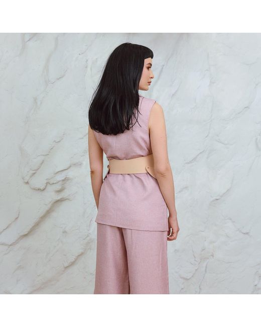 Haute Cuir Natural Neutrals Nude Peplum Maia Corset Belt