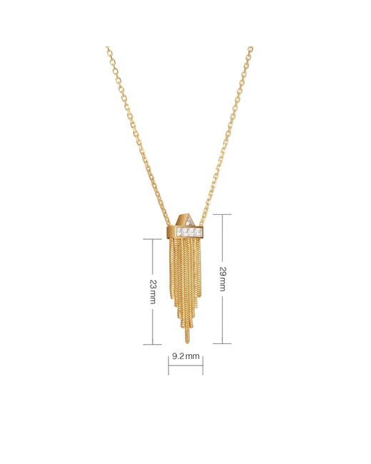 Meulien Metallic Mini Tassel Necklace