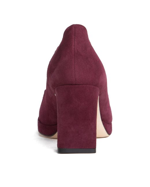 Beautiisoles by Robyn Shreiber Made in Italy Purple Cristina Burgundy Day Night Platform Pump