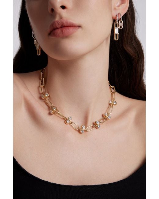 Arte Madrid Metallic Toggle Kaleidoscopic Link Necklace & Bracelet
