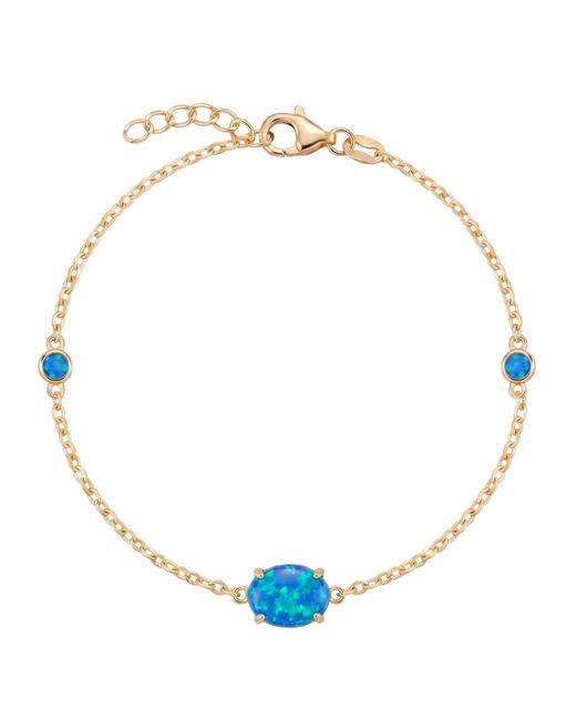 Latelita London Blue Oval Opal Bracelet