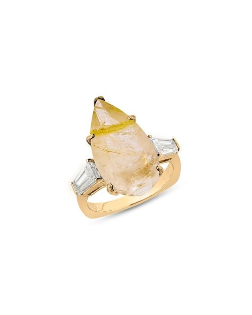 SALLY SKOUFIS Metallic Visionary Ring With Rutile