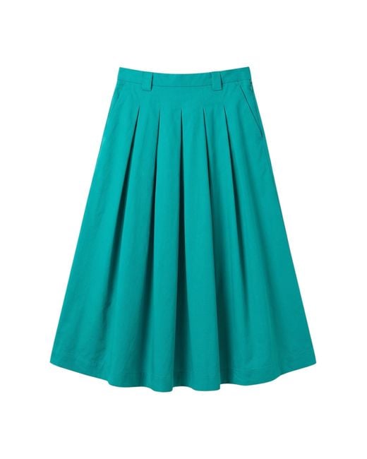 Louche Blue Alexia Recycled Cotton Midaxi Skirt