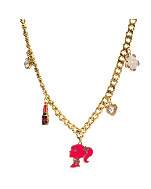 Ebru Jewelry Metallic Glamour Girl Charm Necklace