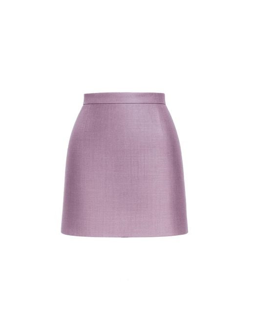 Richa Sharma Purple High-Waist Mini Skirt