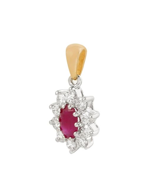 Artisan Purple Ruby Diamond Charm Pendant