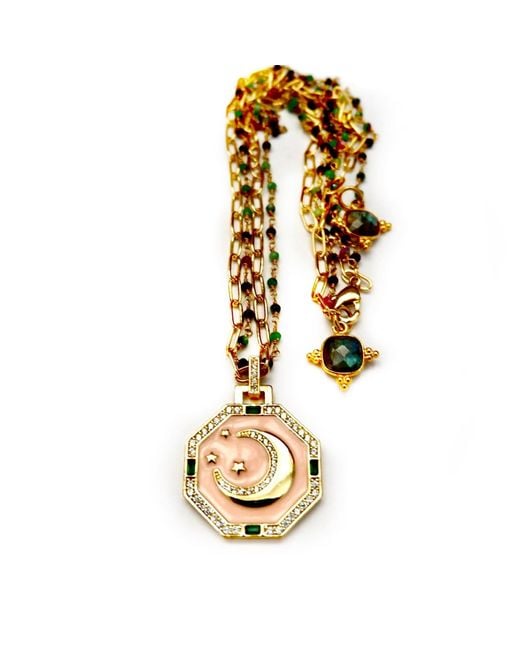 Persia Dona Jewelry Metallic Twinkle Star Moon Necklace