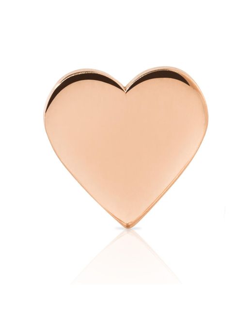 Maya Brenner White 14K Heartfelt Stud