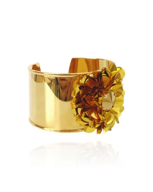 PINAR OZEVLAT Yellow Dahlia Cuff