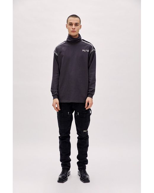 Pcfg Black High Neck Tee for men