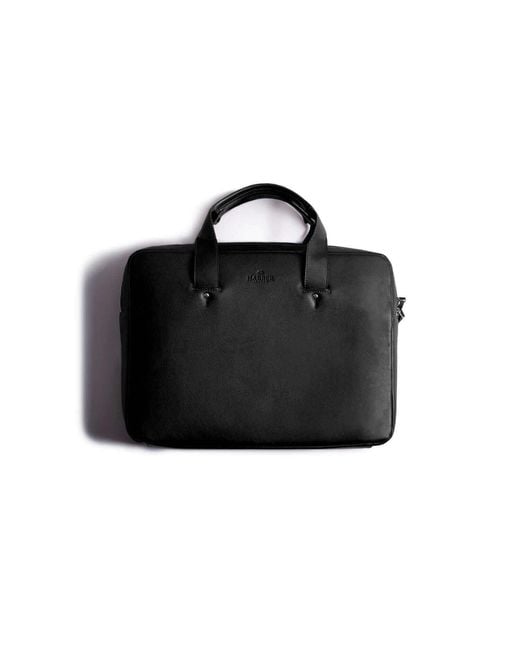 Harber London Black Everyday Leather Briefcase for men