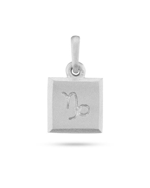 7879 White Capricorn Zodiac Pendant