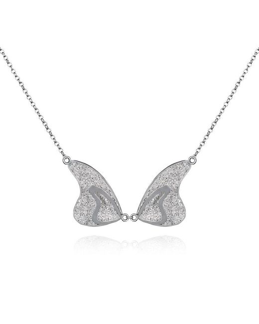 Far East Jewelry Metallic Handcrafted Love Butterfly Necklace