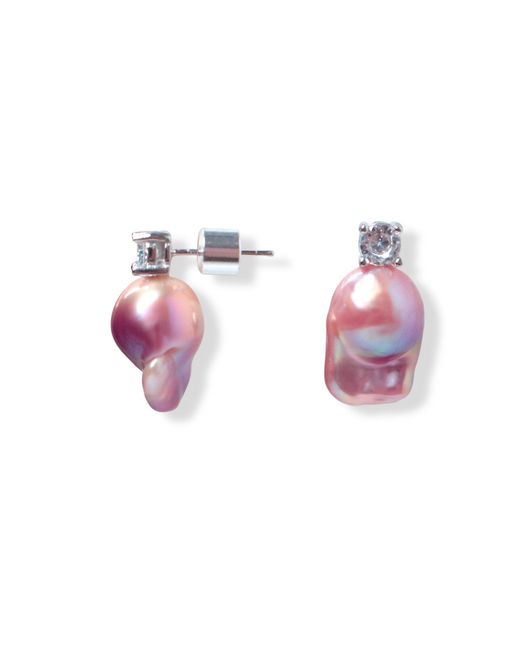 Ninemoo Purple Aurora Baroque Pearl Earrings