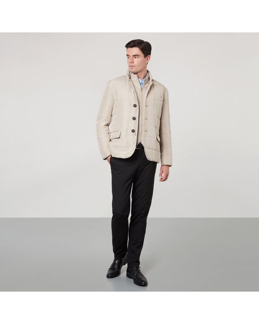 SEREN LONDON Natural Neutrals Puffer Suit Jacket for men