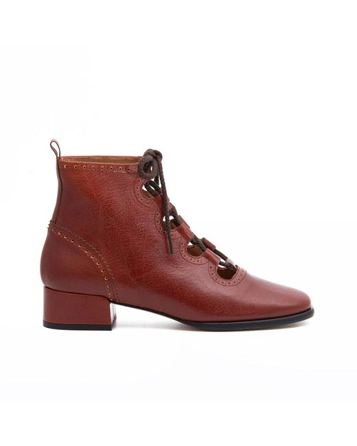 Naguisa Brown Elur Ankle Boot