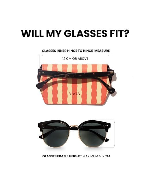 Naoa Orange Neutrals Slim Glasses Case Dunes Print