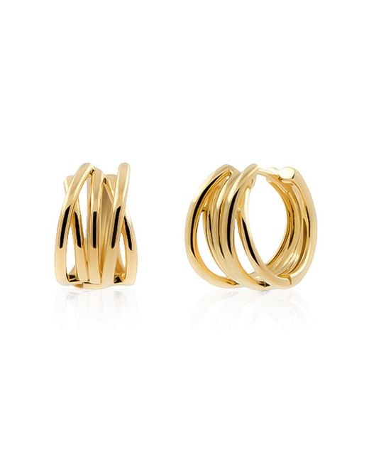 Cote Cache Metallic Spiral Hoop Earrings
