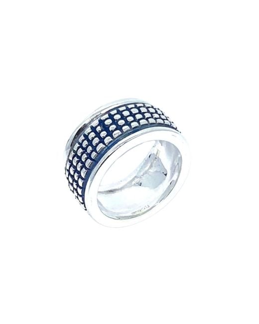 Tg-Jewellery by Tamara Gervasio Blue Crocodile Ring – Sterling With Ceramic Enamel for men
