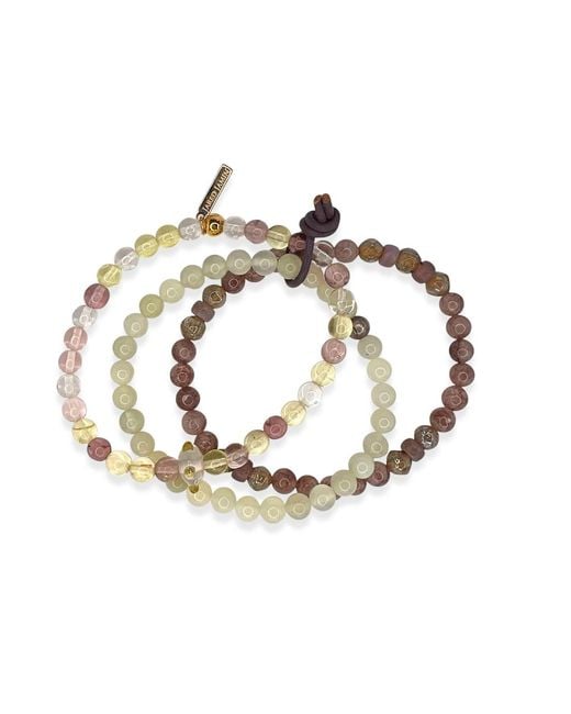 Jaredjamin Natural Sunset Quarry Bracelet Set for men