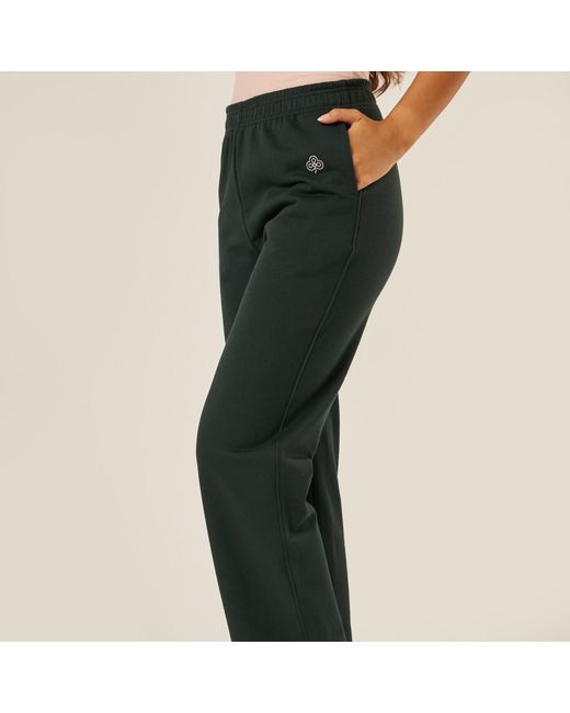 Be Athletica Green Varsity Athletica Wide-Leg Pants