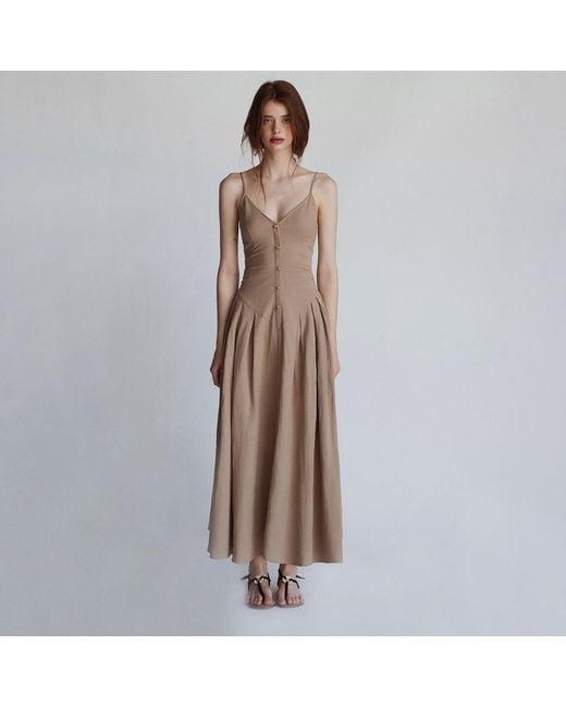 Belsize25 Brown Neutrals Bluebell Resort Dress