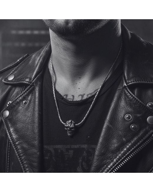 Tg-Jewellery by Tamara Gervasio Metallic Japanese Skull Paloma Chain Necklace for men