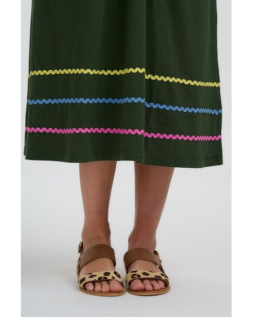 Sugarhill Green Renee Jersey Midi Dress, Ric Rac
